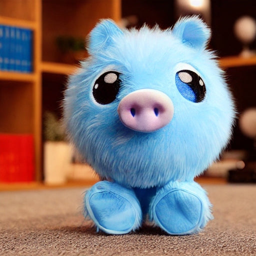 Blue Pig Plush Toy, Heavy