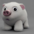 White Black Pig Plush Toy, Heavy