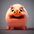 Orange Pig Plush Toy, Heavy