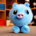 Blue Pig Plush Toy